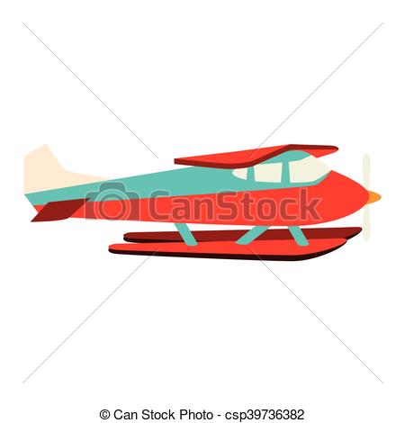 450x470 Hydroplane Seaplane Fly Water Vector Illustration