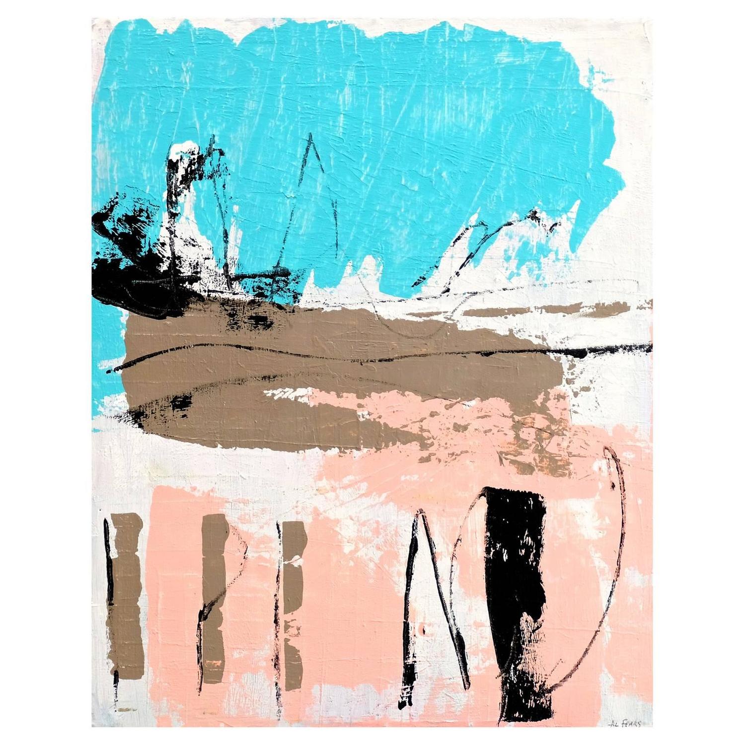 1500x1500 seafront breaks' abstract seascape painting