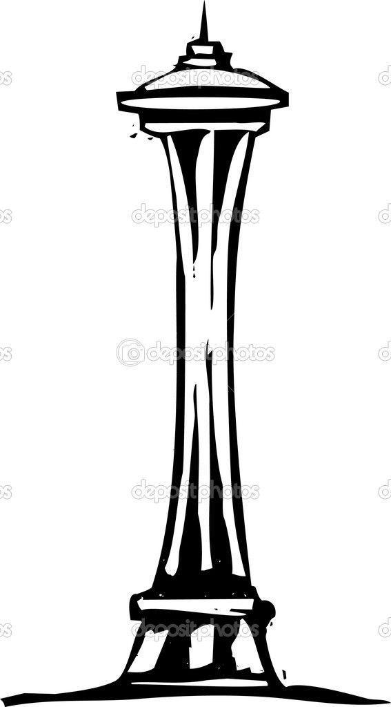 567x1023 seattle space needle drawing alcohol ink drawings, seattle