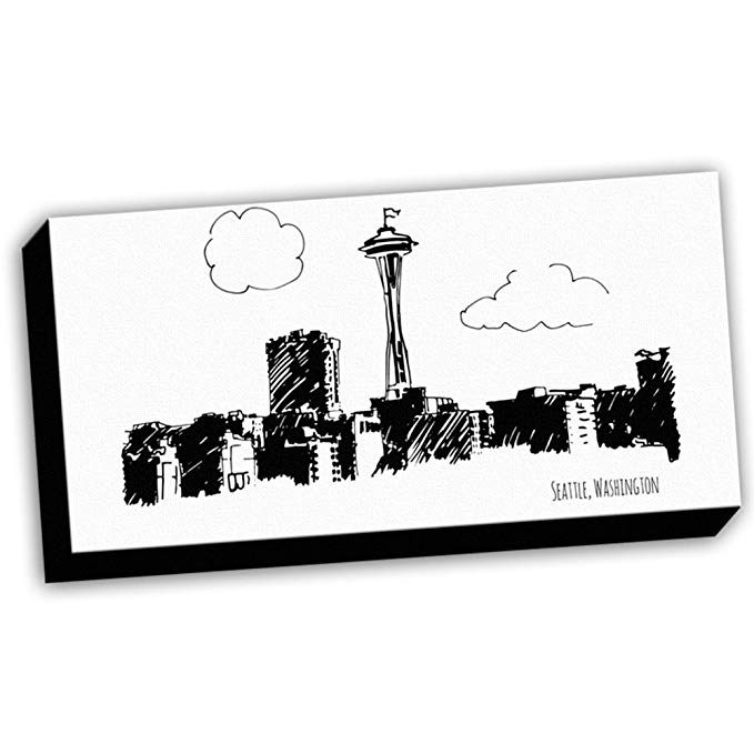 679x679 Sketch Of Seattle Cityscape Urban Drawing