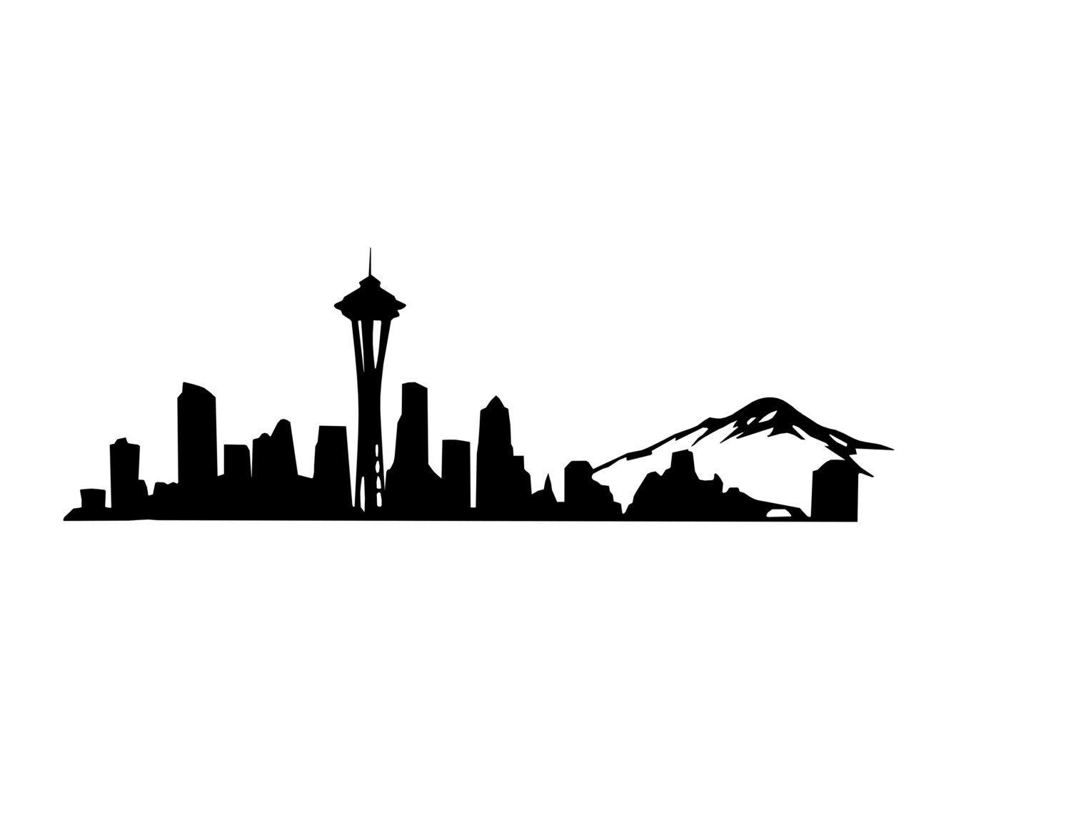 1500x1159 Image Result For Simple Seattle Skyline Cards