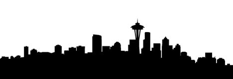 468x160 Seattle Skyline Silouette Desktop Backgrounds