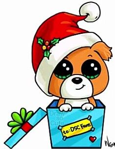 235x304 Christmas Puppy Cj Second Grade Cute Kawaii Drawings, Kawaii