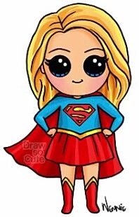 198x310 Supergirl Cj Second Grade Cute Drawings, Cute Kawaii Drawings