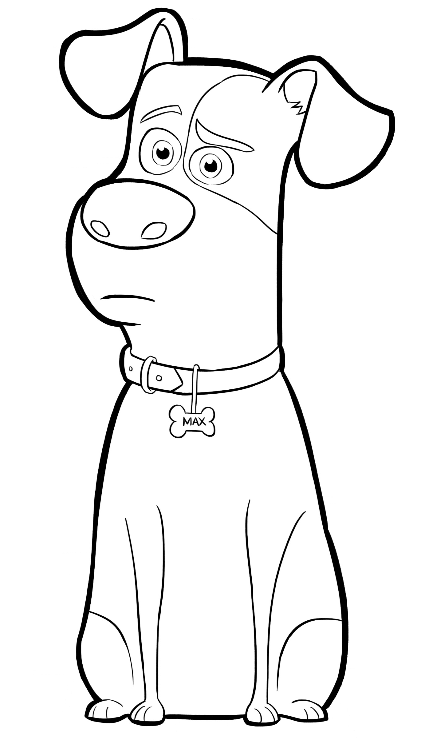 1383x2406 Max From The Secret Life Of Pets Coloring