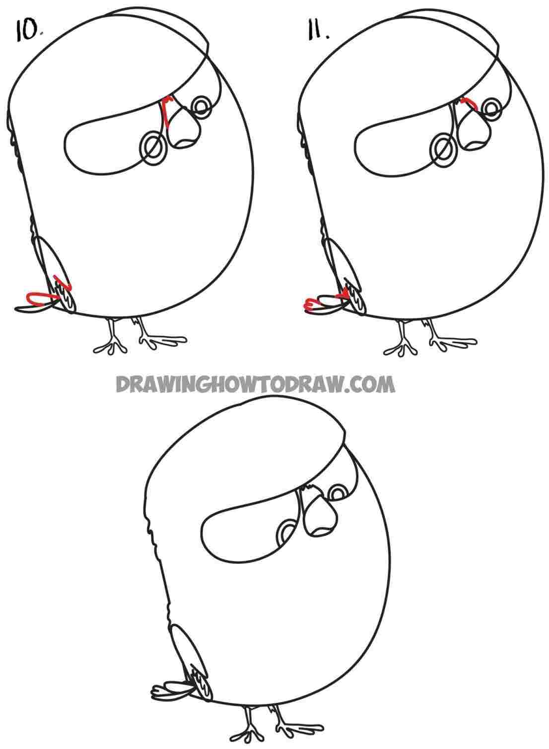 1106x1509 Drawing Pictures To Draw Pea The Bird From Secret Life Of Pets