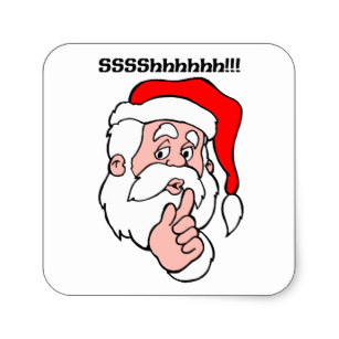 307x307 Funny Secret Santa Stickers Zazzle