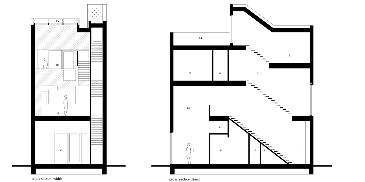 1200x600 Stairs Drawing Cross Section For Free Download