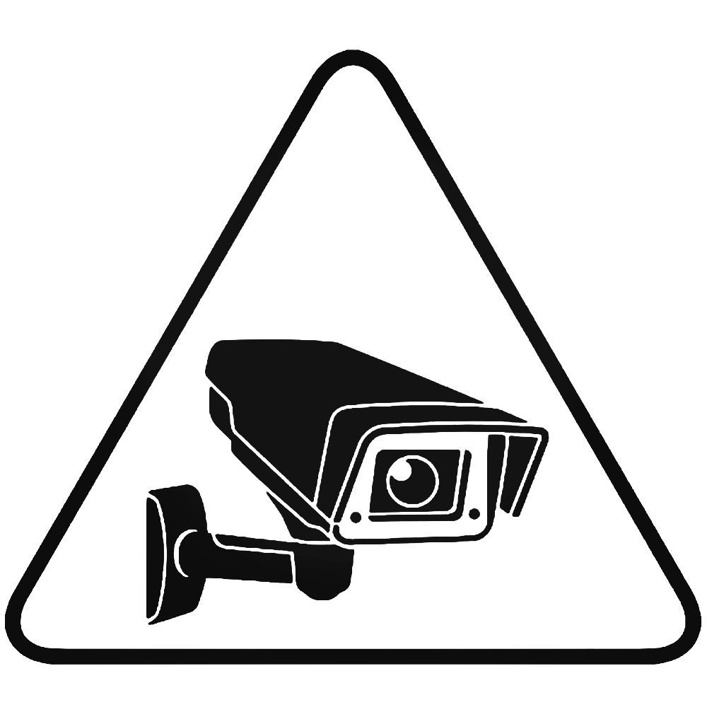 1000x1000 Security Camera Sign Vinyl Decal Sticker
