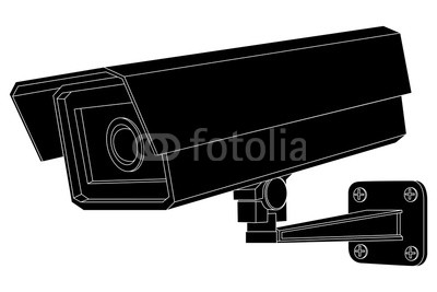 400x267 Cctv Security Camera Black Outline Drawing Buy Photos Ap