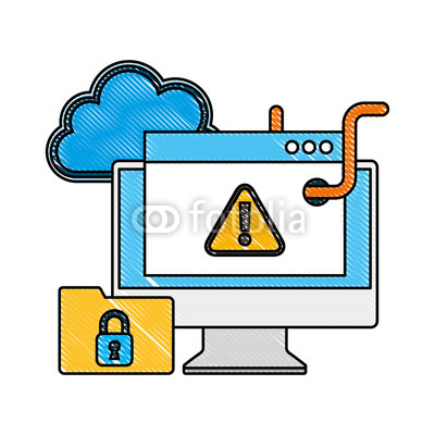 400x400 Cyber Security Computer Website Worm Infected Warning