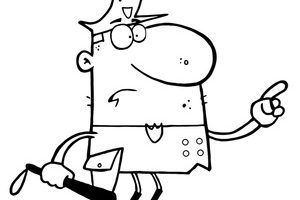 300x200 School Security Guard Clipart Black And White Clipart Portal