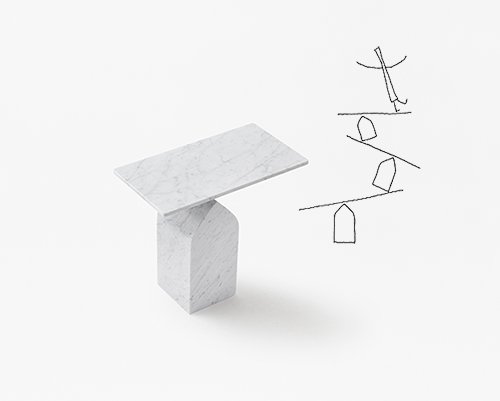 500x401 Nendo Marble Tables Seesaw Marsotto Edizioni Designboom