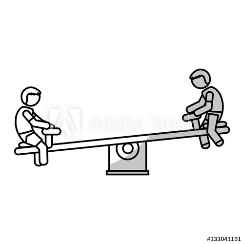 500x500 Seesaw Playground Related Icon Image Vector Illustration Design