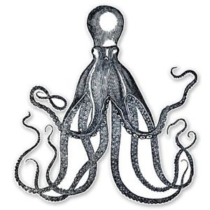 300x300 Octopus Vintage Drawing Car Vinyl Sticker