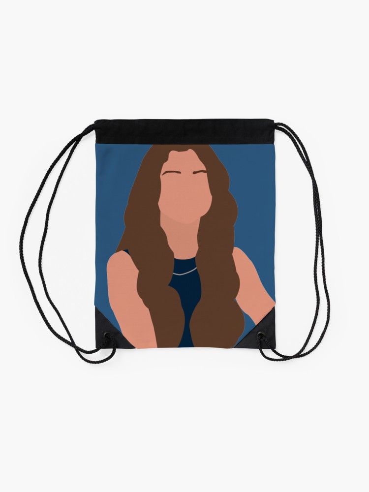750x1000 Selena Gomez Vector Drawing Drawstring Bag