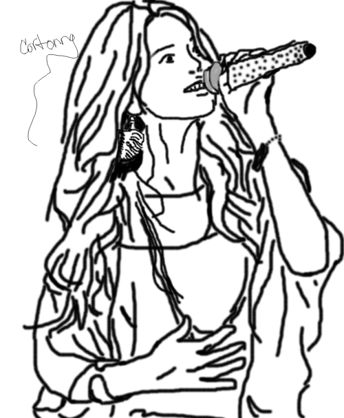 500x608 Selena Gomez Mouse Drawing