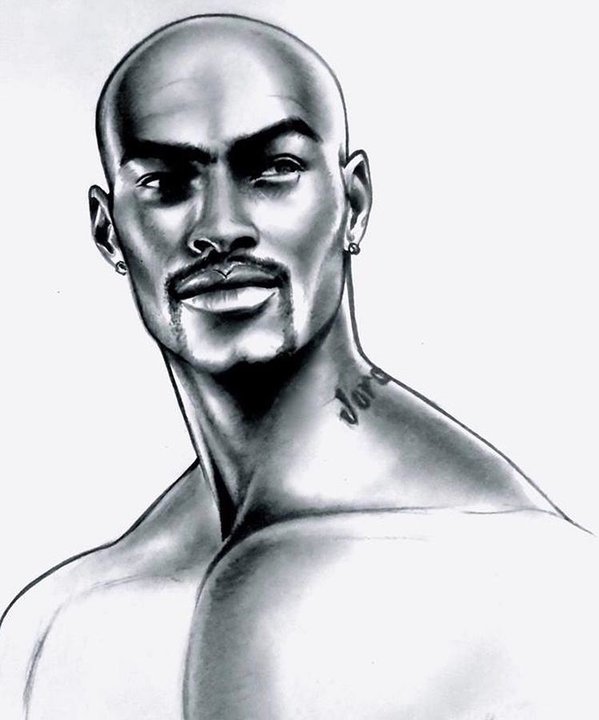 599x720 Male Closeup Art Print