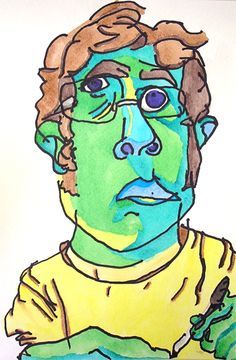 236x360 Blind Contour Line Drawing