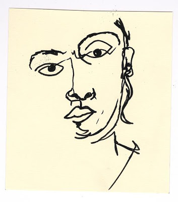 353x400 Maitha Demithan Drawing Blind Contour Self Portraits