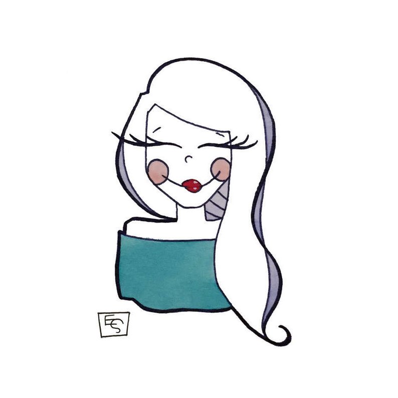 794x794 Illustrated Portrait Sillihead Original Headshot Drawing Etsy