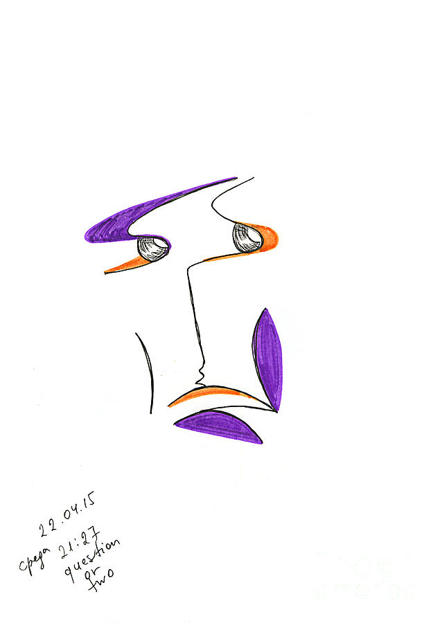 638x900 My Selfie Question Or Two April, Drawing