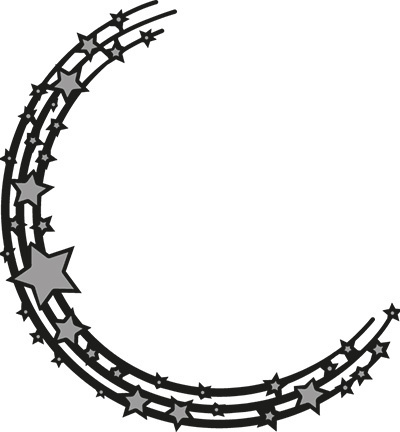 400x432 Marianne Design Craftables Stars Semi Circle