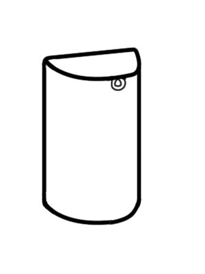 300x400 Semi Circle Linen Basket Lloyd Loom