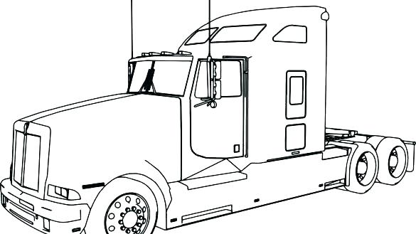 585x329 Semi Truck Coloring