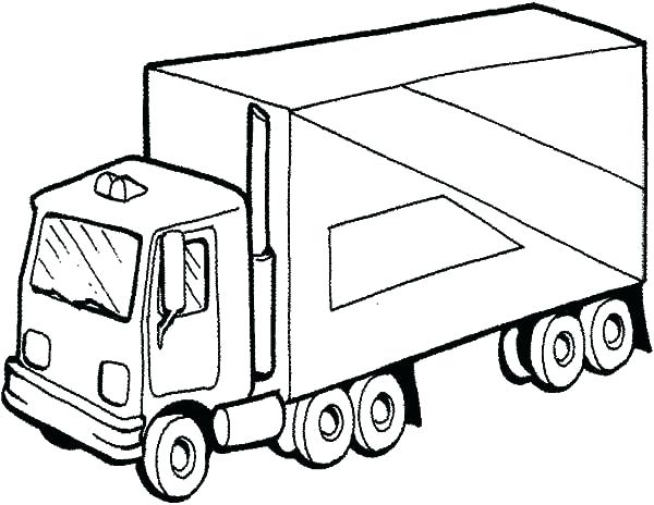 600x464 Semi Truck Drawing Coloring