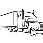 150x150 semi trucks to draw minimalist semi truck side view drawing