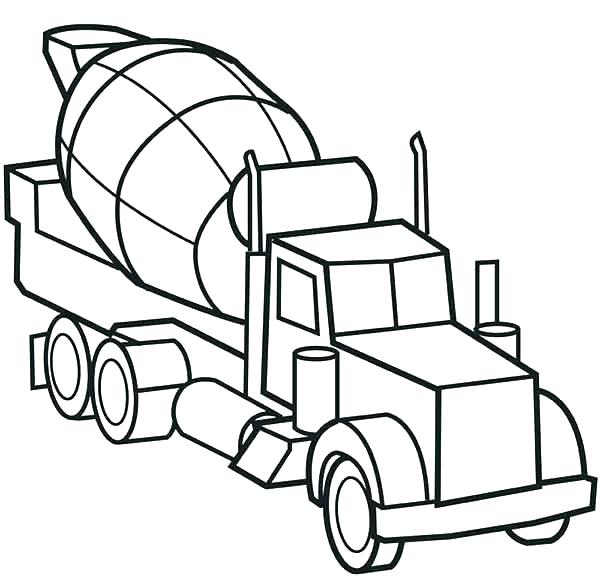 600x578 Coloring Pages Semi Truck