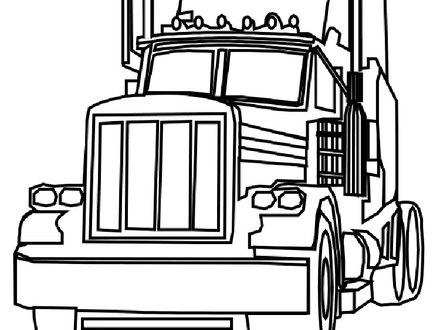 Semi Truck Line Drawing | Free download on ClipArtMag