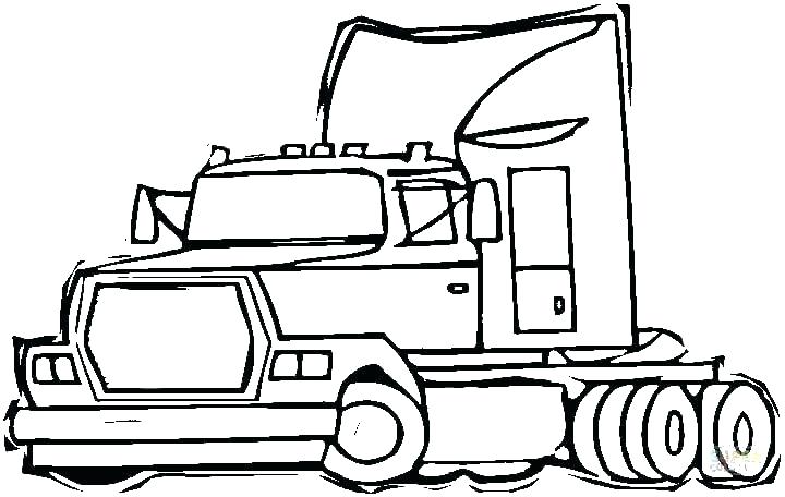 Semi Truck Line Drawing | Free download on ClipArtMag