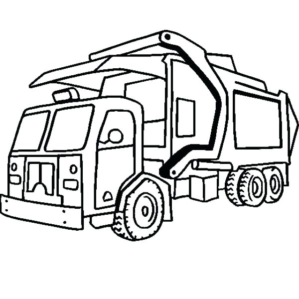 600x600 Trash Truck Coloring Pages Garbage Truck Coloring