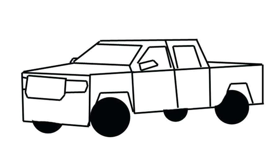 877x500 Truck Drawing Truck Drawing Top View