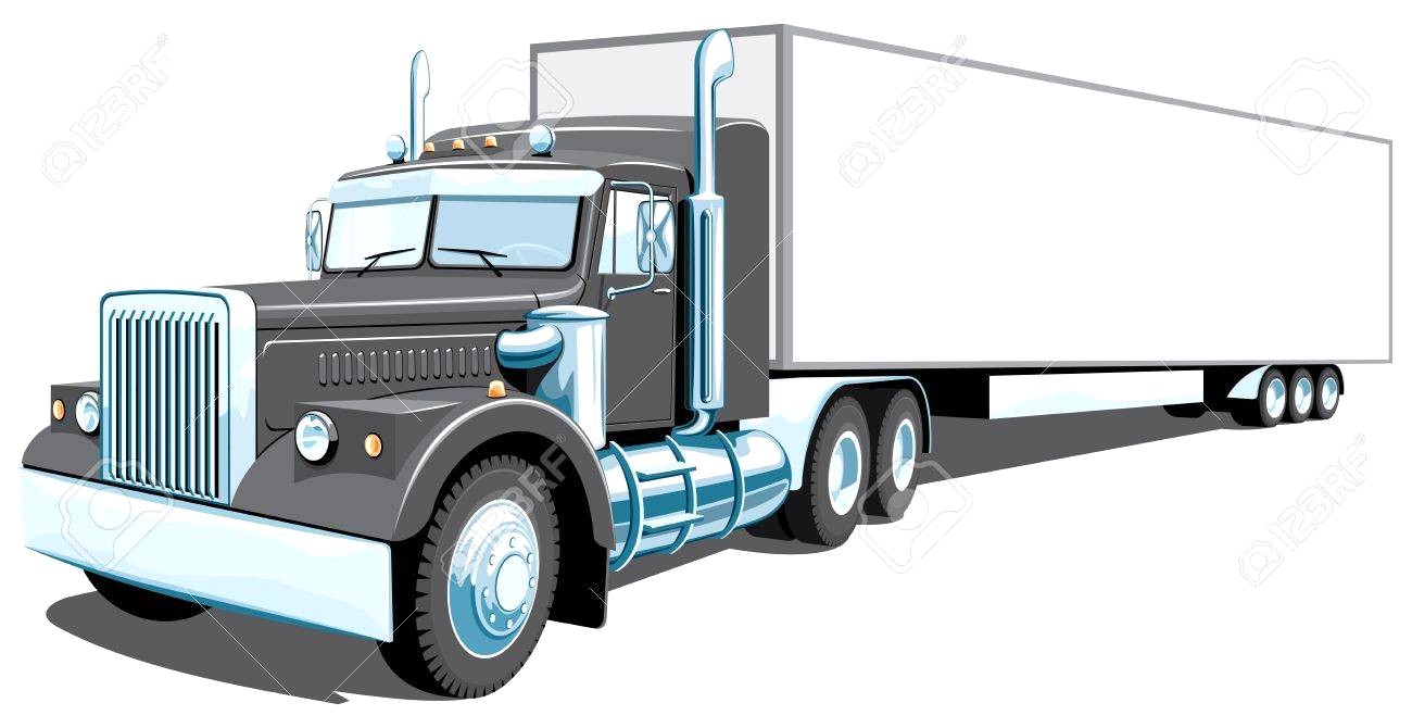 1300x670 Truck Outline Drawing Semi Clipart