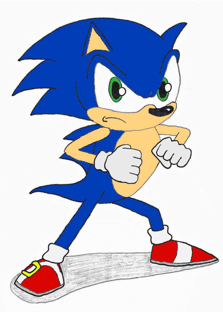 732x1024 a more serious sonic drawing sonic the hedgehog! amino