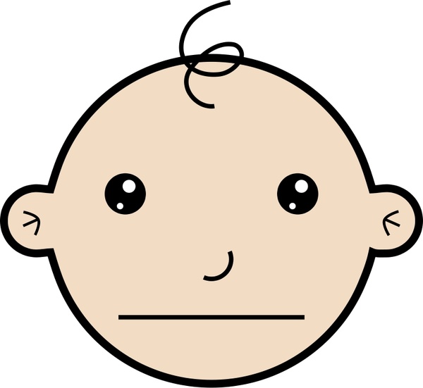 600x551 Serious Baby Free Vector In Open Office Drawing