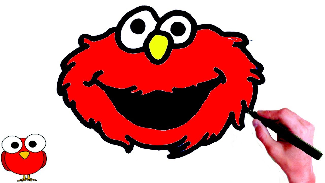 1280x720 How To Draw Elmo Step