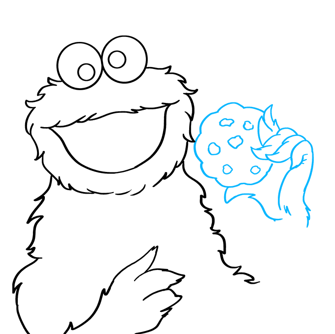 680x678 How To Draw Cookie Monster From Sesame Street