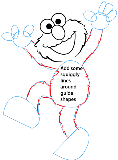 400x539 How To Draw Elmo From Sesame Street With Easy Step