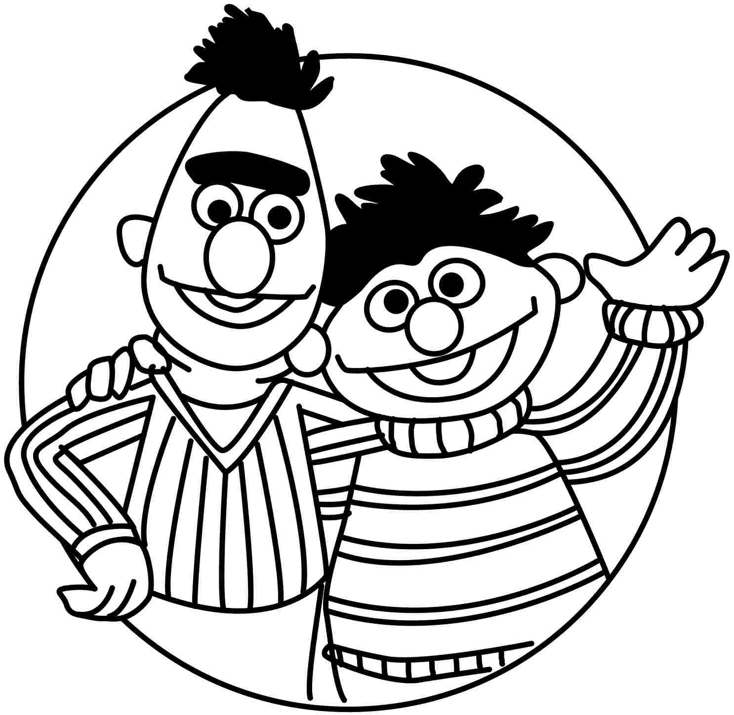 1486x1449 sesame street bert and ernie coloring pages
