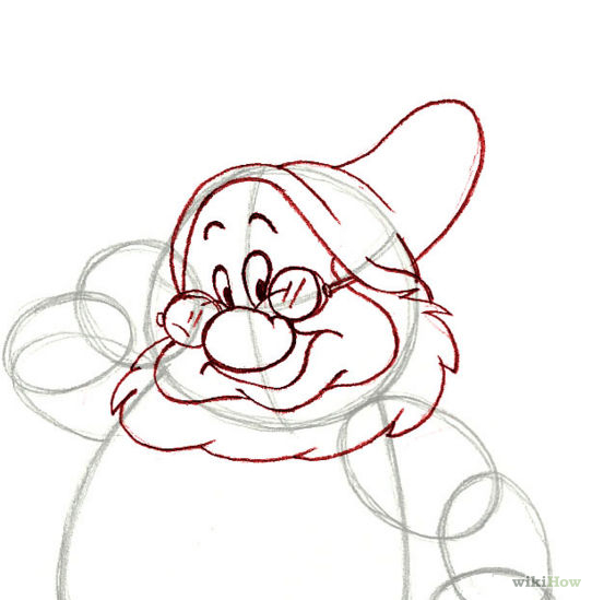 542x549 How To Draw Seven Dwarfs Step