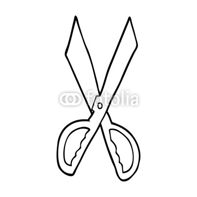 400x400 Line Drawing Cartoon Sewing Scissors Buy Photos Ap Images