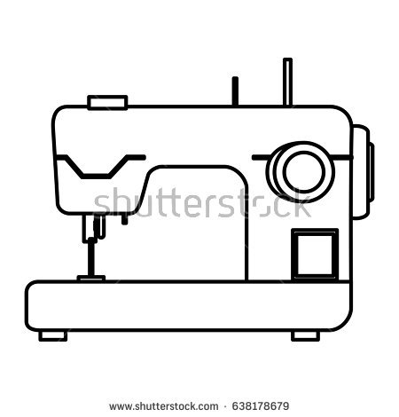 450x470 Sewing Clipart Black And White