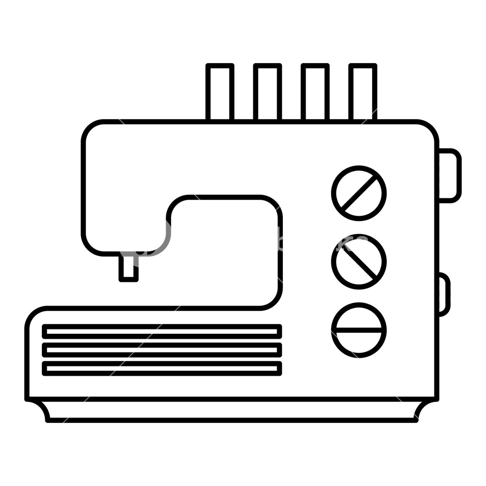 1000x1000 Sewing Machine Icon Outline Illustration Of Sewing Machine Vector