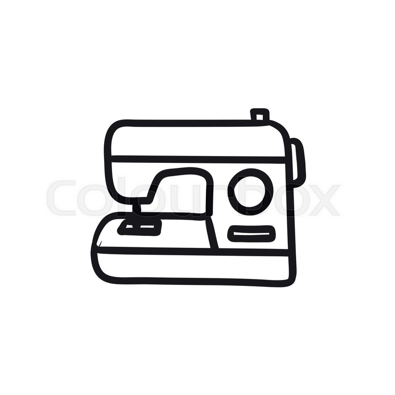 800x800 Sewing Machine Vector Sketch Icon Stock Vector Colourbox
