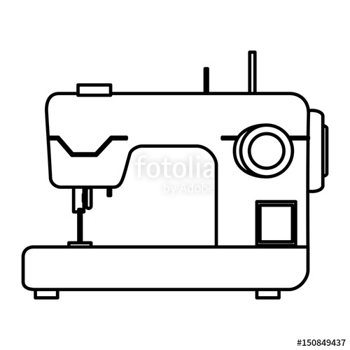 500x500 Sewing Machine Isolated Icon Vector Illustration Design Stock