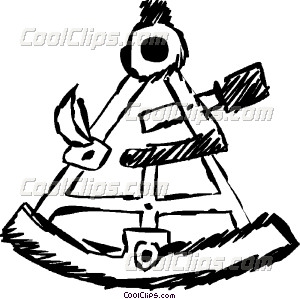 300x299 Sextant Vector Clip Art